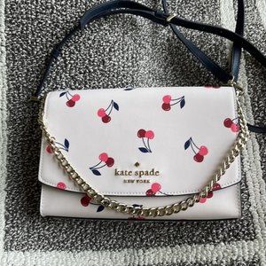 Kate Spade Carson Dancing Cherries Cherry Convertible Crossbody Cream Multi